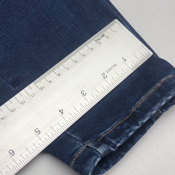 Mid Rise Skinny Blue Jeans with Vintage Fading - Picture 8 of 11